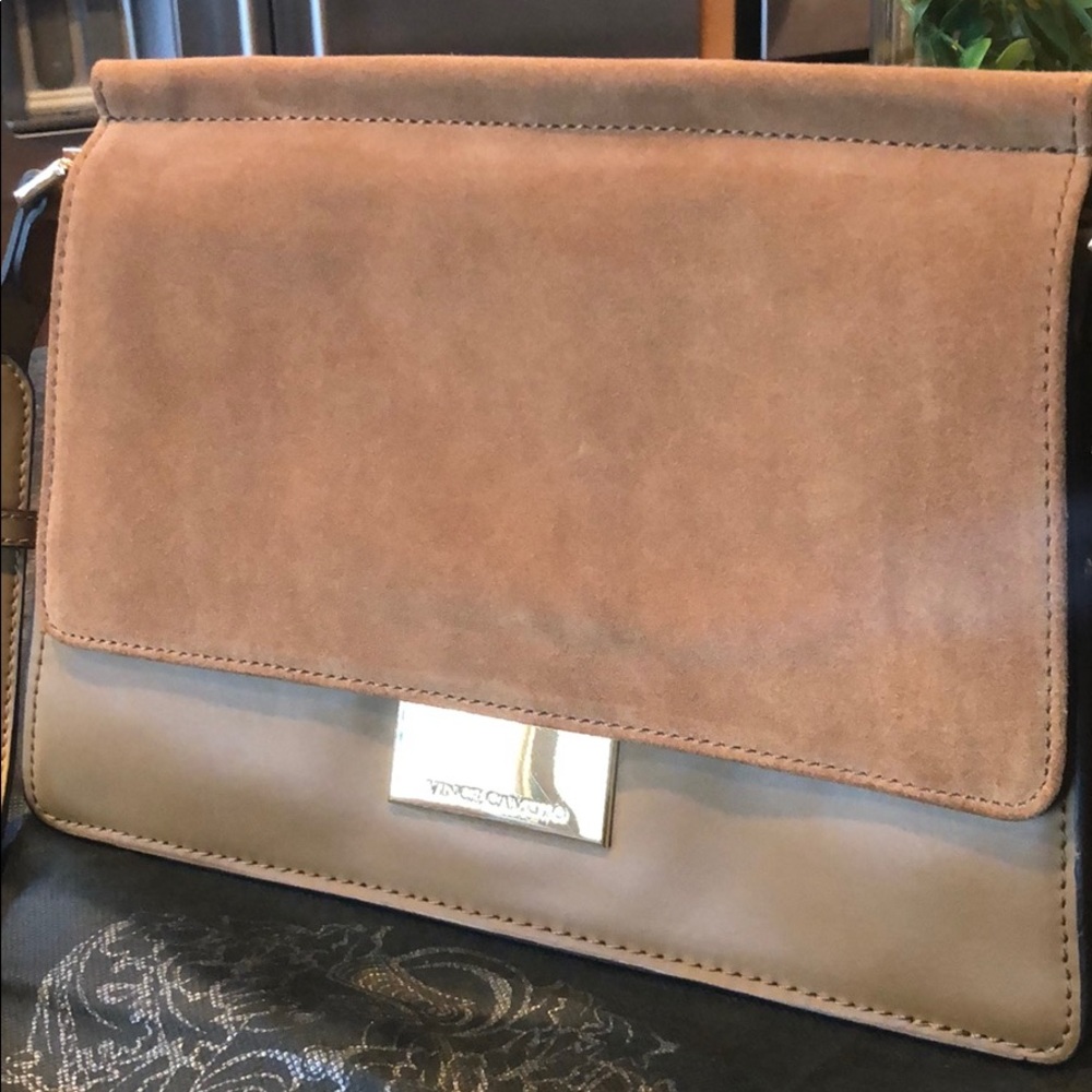 Vince Camuto Suede and Leather Handbag